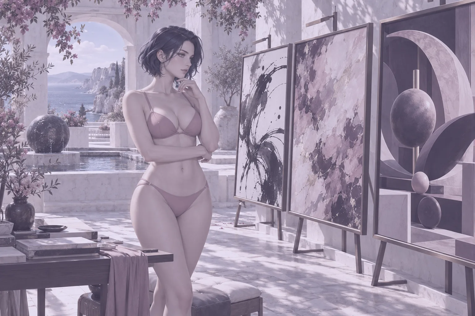 Categorías de hentai: galería con obras de línea manga, anime pintado y 3D estilizado